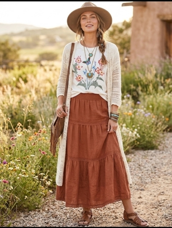 On Twelfth Tops - #003 - On Twelfth Floral Embroidered White T-Shirt, Small
